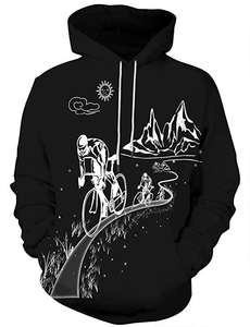 Sudaderas con capucha estampadas unisex, sudaderas con capucha de lana con estampado 3D digital, diseño propio, sudaderas con capucha de mezcla de algodón básicas totalmente cálidas - Product Image 4