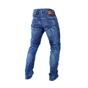 Jeans de moto de style «délavés à la neige» pour femmes, respirant, motif solide, protection contre les rivets en denim, aramide foncé pour filles - Product Image 4