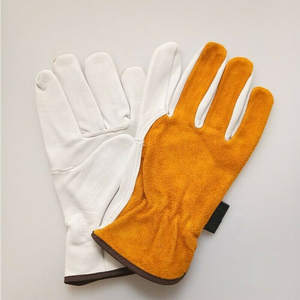 Gants de travail en cuir de vache fendu, pour le soudage, gantelets de support lourds avec impression personnalisée et design sur la vente en gros - Product Image 3