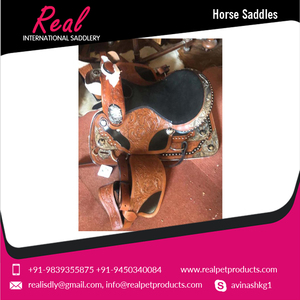 Selle d'équitation western artisanale de qualité supérieure, modèle RWB-08, gamme standard, en cuir véritable, personnalisable. - Product Image 2