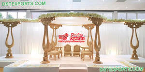 Impresionante Decoración de Mandap Abierto para Bodas, Mandap Rústico para Bodas Indias al Aire Libre, Mandap Abierto Impresionante para Bodas en Nueva Zelanda - Product Image 2
