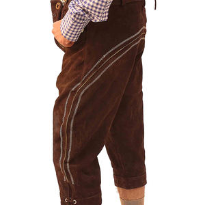 กางเกงขาสั้นหนังเยอรมันสำหรับผู้ชายสีน้ำตาลถนนสวมใส่สบายบาวาเรียกางเกงขาสั้นที่กำหนดเองสำหรับเยาวชนและผู้ใหญ่ - Product Image 5