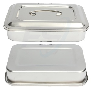 Bandeja organizadora de instrumentos de acero inoxidable, soporte quirúrgico profesional de alta calidad, bandeja de laboratorio médico con logotipo personalizado - Product Image 1