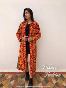 Chaqueta tipo kimono informal de trabajo de estilo Vintage bordada Suzani para mujer hecha de fábrica personalizada patrones naturales de gran tamaño hasta el suelo - Product Image 3