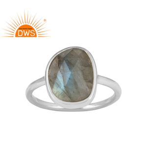 Natural Fire Labradorite Gemstone <b>Ring</b> Womens Jewelry Wholesale Manufacturer Supplier Classic Collection - Product Image 1