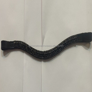 Bandes en cuir noir en forme de vague, 5 rangées de cristaux noirs, fait à la main, design personnalisé, strass, vente en gros - Product Image 2