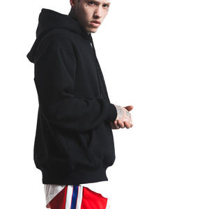 เสื้อสวมหัวมีฮู้ดสำหรับผู้ชาย,เสื้อมีฮู้ดแบบสวมหัวสีดำล้วน - Product Image 2