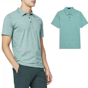 T-shirt polo vert menthe sur mesure OEM, nouvelle arrivée, pour hommes/garçons, 100% coton piqué, tissu de haute qualité - Product Image 6