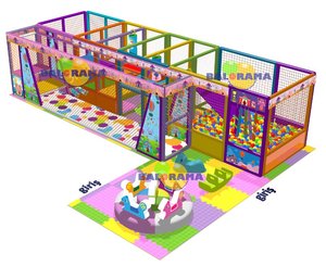 Terrain de jeu d'intérieur coloré de Softplay de mètre carré de 45m - Product Image 1
