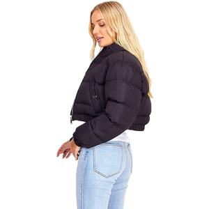 Vente en gros personnalisé haute qualité automne mode femmes partout impression respirant bouffant hiver bombardier veste courte - Product Image 2