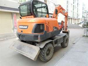 China marca utilizada DOOSAN 60-7/DH55/DH80/DH150 excavadora de ruedas con precio bajo y buena condición - Product Image 3
