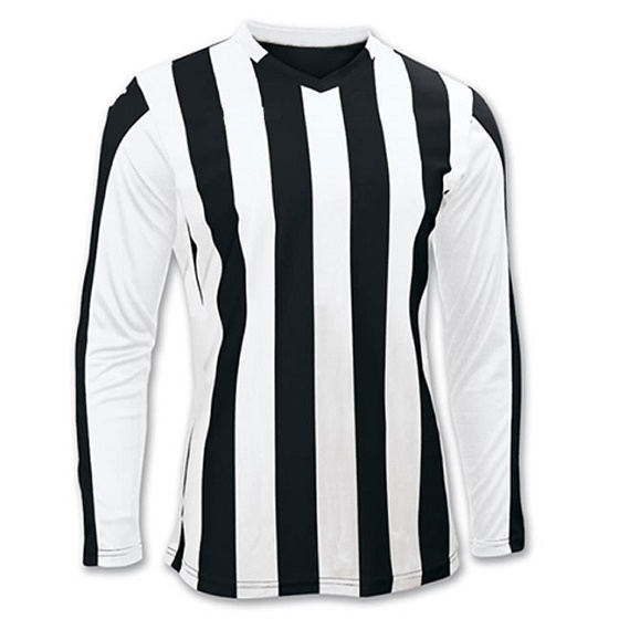 Camiseta de fútbol de manga larga a rayas para hombre, camiseta de