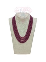 Magnifique collier de perles de pierres précieuses rubis teintes certifiées AIGS, 24 pouces, aux meilleurs prix