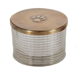 Urne funéraire en verre pour animaux de compagnie, urne avec empreinte de patte, gravure en cuivre, urne pour animaux de compagnie, urne en verre avec empreinte de patte, urne funéraire en verre - Product Image 3