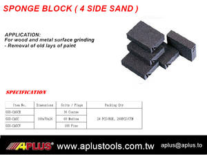 Bloc éponge APLUS GSO-CAGC sable à 4 côtés grain 100x70x26mm #36 certifié ISO9001 garantie de 3 mois - Product Image 2