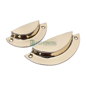 Manija de taza de latón macizo, tirador de cocina, muebles, cajón victoriano, puerta de armario, tirador de cajón de armario - Product Image 2