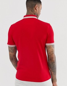 Camiseta 100% de algodón para hombre, Camisa lisa roja con cuello de Polo en blanco con Logo bordado personalizado, venta al por mayor - Product Image 4