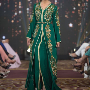 NEW--BEAUTIFUL-CAFTAN pour la fête et le mariage-superbe-robe élégant embelli en cristal perles de verre pierre travail = 2021 - Product Image 1