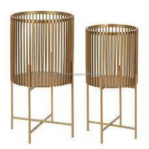 Antique Design or poudre enduit métal fer forme ronde décor à la maison support de sol jardinière Pots de fleurs et jardinières - Product Image 1