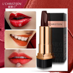 Venta caliente <span class=keywords><strong>3</strong></span> colores <span class=keywords><strong>en</strong></span> un 1 mate impermeable negro Rosa lápiz labial para maquillaje cosméticos OEM - Product Image 6