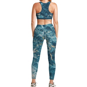 Ropa activa personalizada para mujer, pantalones cortos de compresión para motorista, conjunto de Yoga, sujetador, Leggings, para gimnasio y Fitness - Product Image 2