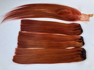 Mechones de cabello humano virgen vietnamita, 3 mechones con encaje frontal, venta al por mayor - Product Image 3