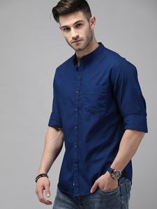 เสื้อเชิ้ตผ้าฝ้าย100% แบบยืนสำหรับผู้ชายแห้งเร็วไซส์ใหญ่-XL กระดุมออกแบบได้ตามต้องการพิมพ์ลายคุณภาพเยี่ยมแบบลำลองอัจฉริยะ - Product Image 2