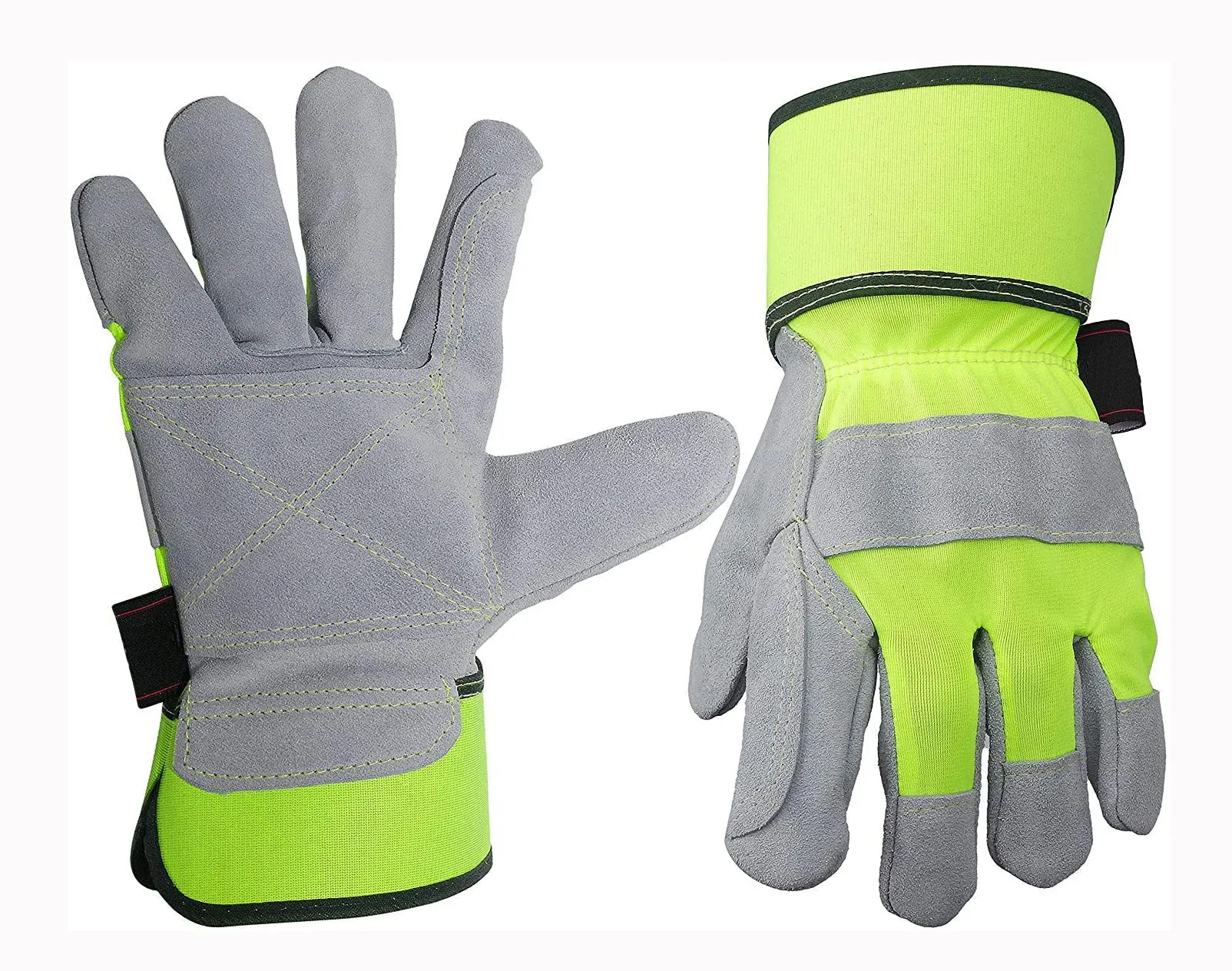 Leather Work Gloves, Anti slippery & Dirt resistant, Perfect for Gardening Construction Motorcycle, Men Women working gloves