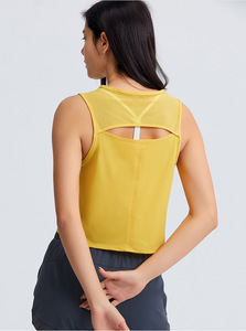 Débardeur court côtelé uni pour femme, sans manches, été, vente en gros du fabricant, nouveau, pas cher - Product Image 5