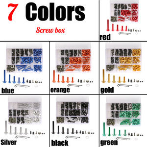 Vis de <span class=keywords><strong>pare</strong></span>-<span class=keywords><strong>brise</strong></span> colorées M5 M6, kit de vis de carénage de moto, vis de <span class=keywords><strong>pare</strong></span>-<span class=keywords><strong>brise</strong></span> pour motos universelles - Product Image 2