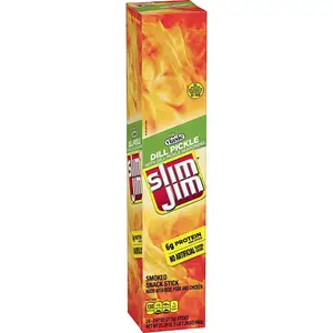 Slim Jim Mie Raksasa Berenda, Tongkat Camilan Daging Asap 0.97 Oz (Pak 24)