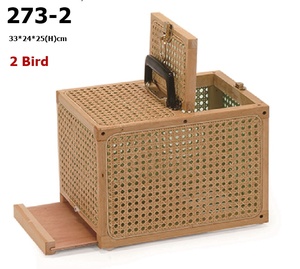 Crown 273-2 Durable Eco-Friendly Reusable Plastic & Rattan Pigeon <b>Carrier</b> for Birds - Product Image 1