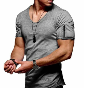 OEM diseño personalizado nueva moda estilo de la calle ropa de hombre de talla grande camisas de hombre 100% algodón Slim Fitness cuello en V camisas de hombre - Product Image 5