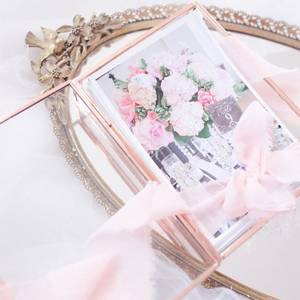 Boîte étanche 4x6 en or ROSE, emballage de mariage, clé de pouce, photographie de mariage, livraison de photos, paquet agi - Product Image 1