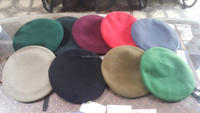Boina de Lana Roja Unisex, Casual, Primavera-Otoño, 56-58CM, Tela de Terciopelo, Gorro de Moda para Adultos