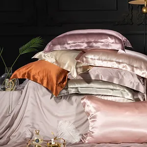 16momme Mulberry Silk Pillowcase 51*76cm With 5cm Border Hidden Zipper Closure Luxury Pillowcase