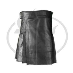 Cuero negro de último diseño, kilt con cuero sporran - Product Image 1