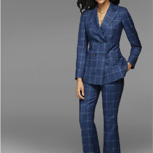 Trajes de negocios para hombre hechos a medida 100% lana antiestática transpirable a prueba de viento cuello redondo con cremallera de un solo pecho frontal plisado - Product Image 2