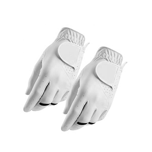 Guante de golf de cuero PU hecho a medida con tacto suave y cómodo y estiramiento MOQ bajo logotipo personalizado unisex para uso manual deportivo - Product Image 1