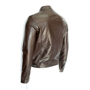 À la mode Classique 100% Véritable Cuir Coupe Ajustée Veste Pour Offre Spéciale - Product Image 4
