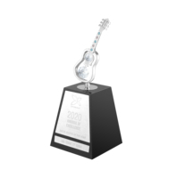 Trophée Souvenir Musical en Fer Chromé Personnalisé Crystocraft avec Gravure Laser – Art Populaire Européen