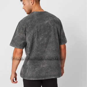 T-shirt personnalisé pour homme, lavage à l'acide, 100% coton, séchage rapide, respirant, toutes tailles disponibles - Product Image 3