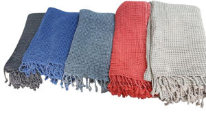 วาฟเฟิล Vintage Wash-หินล้างผ้าขนหนู Pestemal ขายส่ง-Rustic กำลังมองหา Luxury Texture - Product Image 2