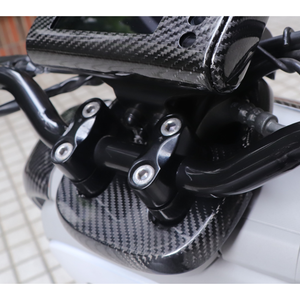 MOS Carbon Fiber Carbon Fiber Handlebar <b>Cover</b> for Yamaha <b>Motorcycle</b> QBIX 2017-2020 - Product Image 4