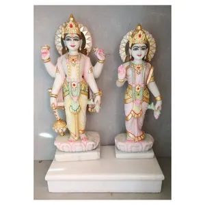 Statua in marmo bianco Vishnu kbshmi