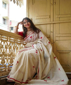 Banarasi Soie Jacquard Saree avec Chemisier Femmes Porter Dames Fête Festival Usage Quotidien Doux Coton Soie Sari En Gros Bas Prix Vêtements - Product Image 5