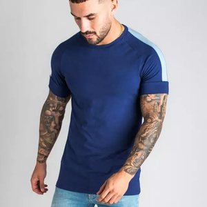 Vente directe d'usine personnalisé hommes grande taille T-Shirt de gymnastique coupe musclée à manches courtes tissu de jersey respirant Techniques lavées - Product Image 4