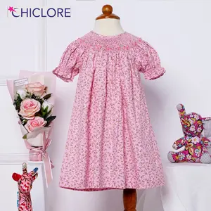 Robe de soirée pour filles, rose, décontractée, élégante, à manches courtes, motif floral, sur mesure, tendance 2020