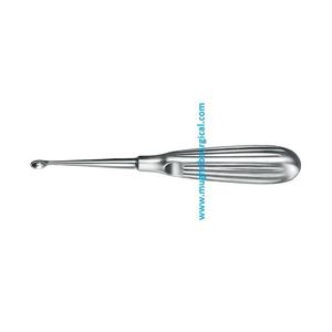 Volkmann Bone Curette with Hollow Handle Oval No. 4 17 cm Surgical Instrument Manufacturer and Exporter - Product Image 3