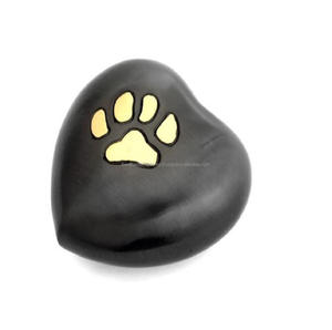 Süper kalite pirinç kalp kremasyon çömleği toptan ucuz fiyatlar Metal kalp Urns Paw baskılar - Product Image 6